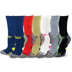 TeeHee Socks Men's Diabetic Bamboo Crew Assorted 6-Pack (12028)