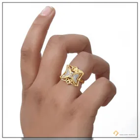 1 Gram Gold Plated Butterfly With Diamond Best Quality Ring For Women - Style Lrg-011