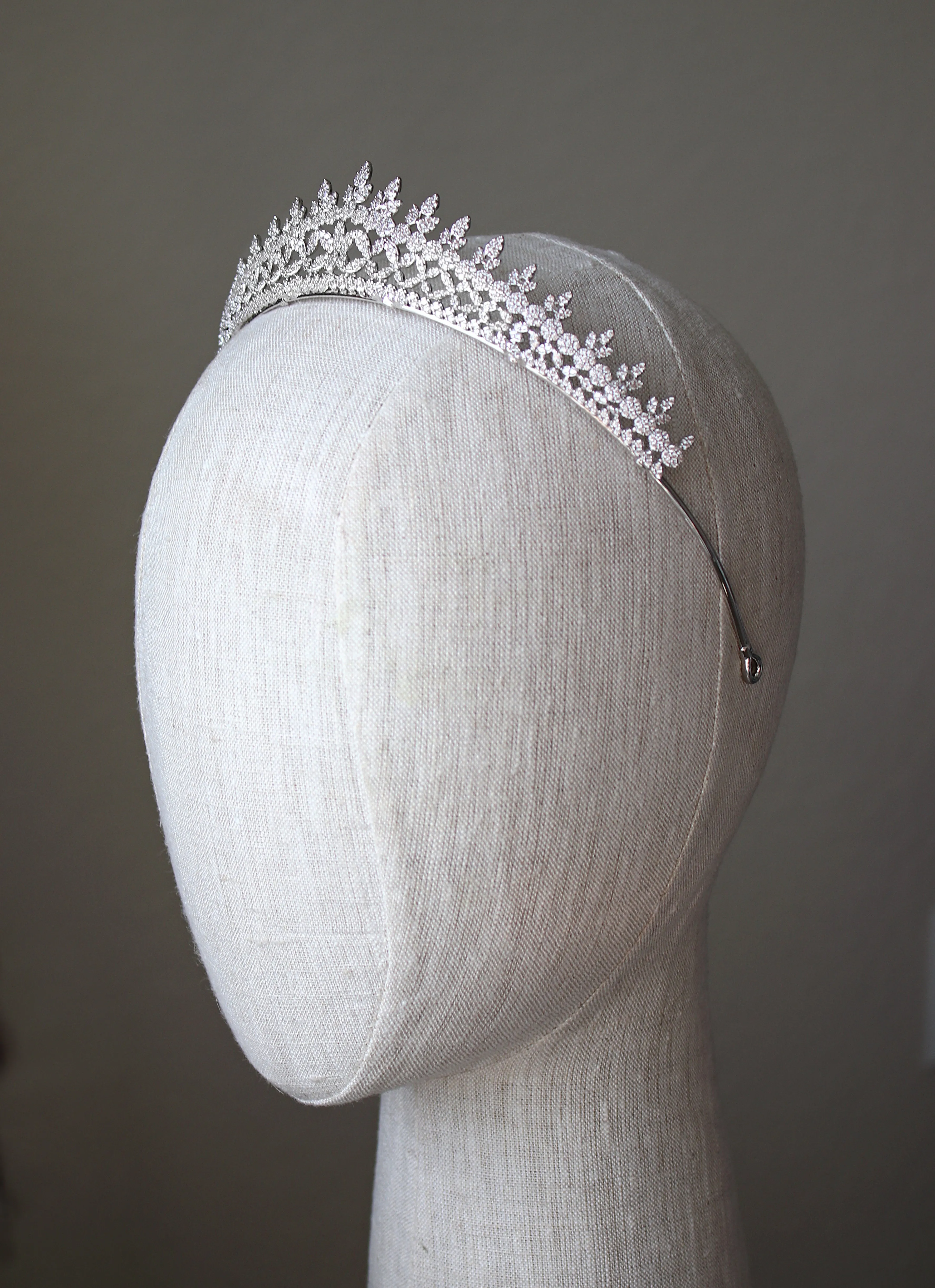 BIANCA LACE Petite Simulated Diamond Bridal Tiara