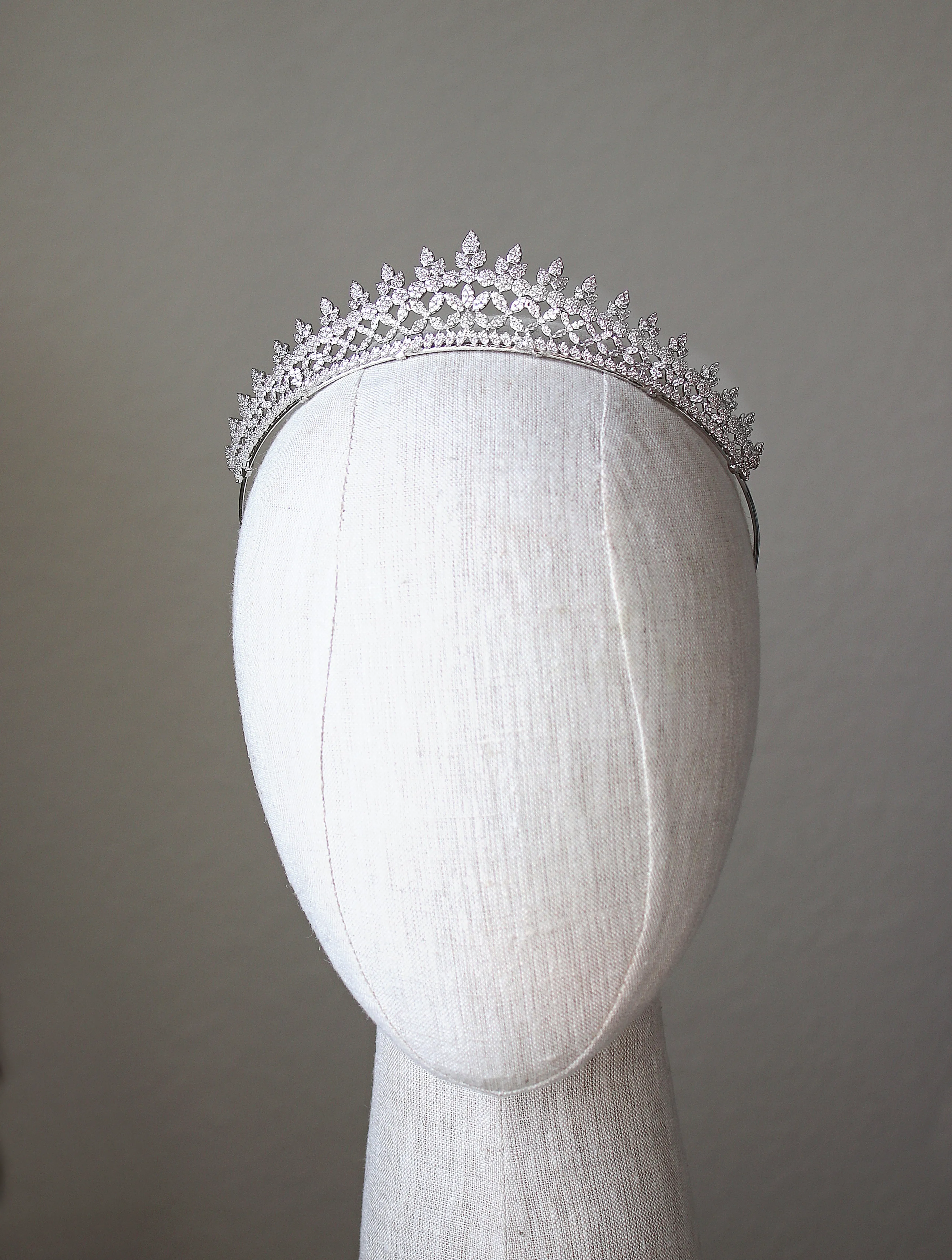 BIANCA LACE Petite Simulated Diamond Bridal Tiara