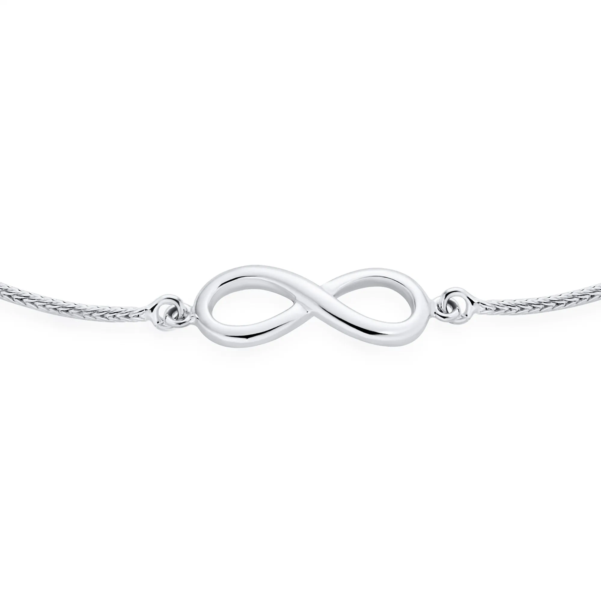 Butterfly Infinity Symbol Heart Bolo Bracelet .925 Sterling Silver