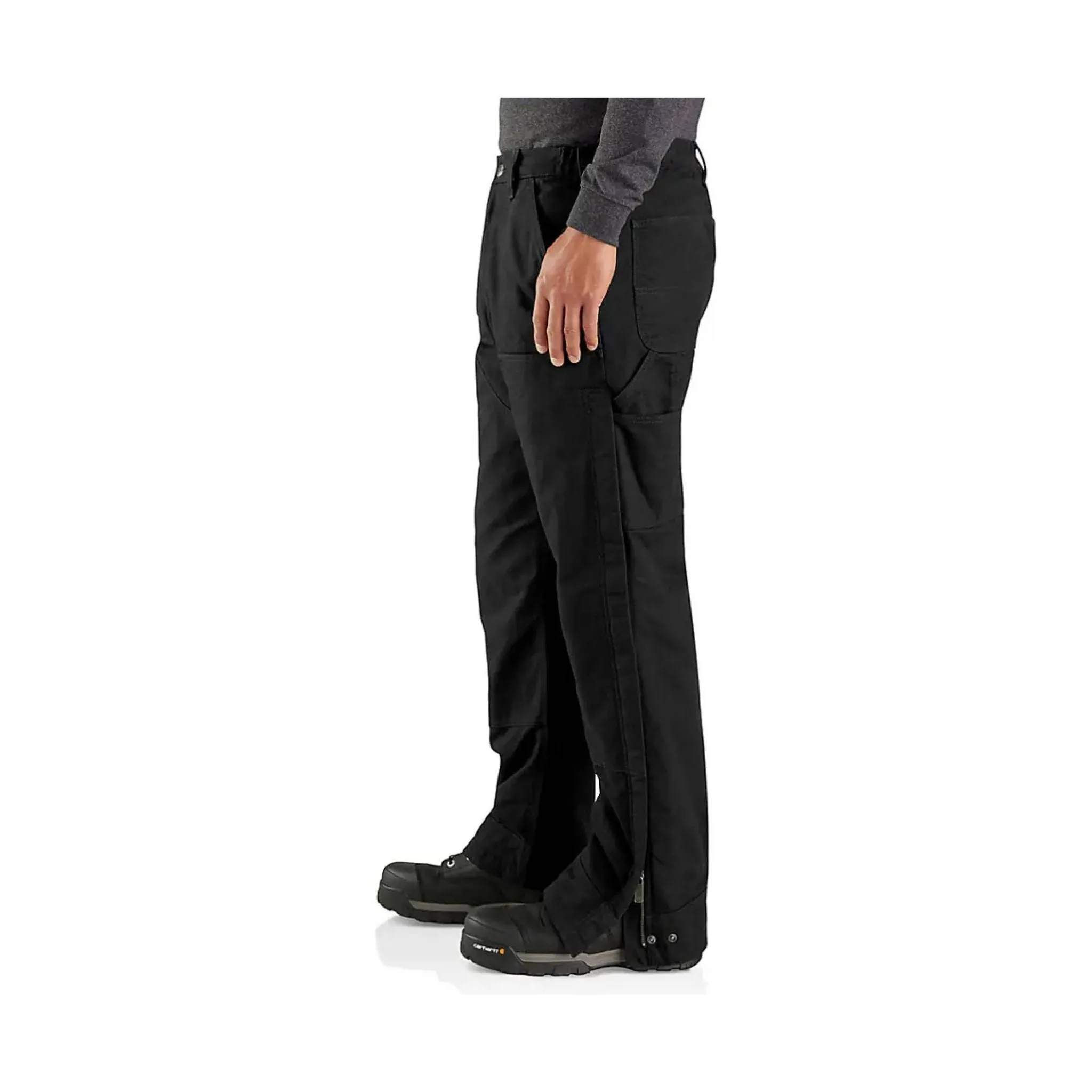 Carhartt Men's Loose Fit Washed Duck Insulated Pant - Black