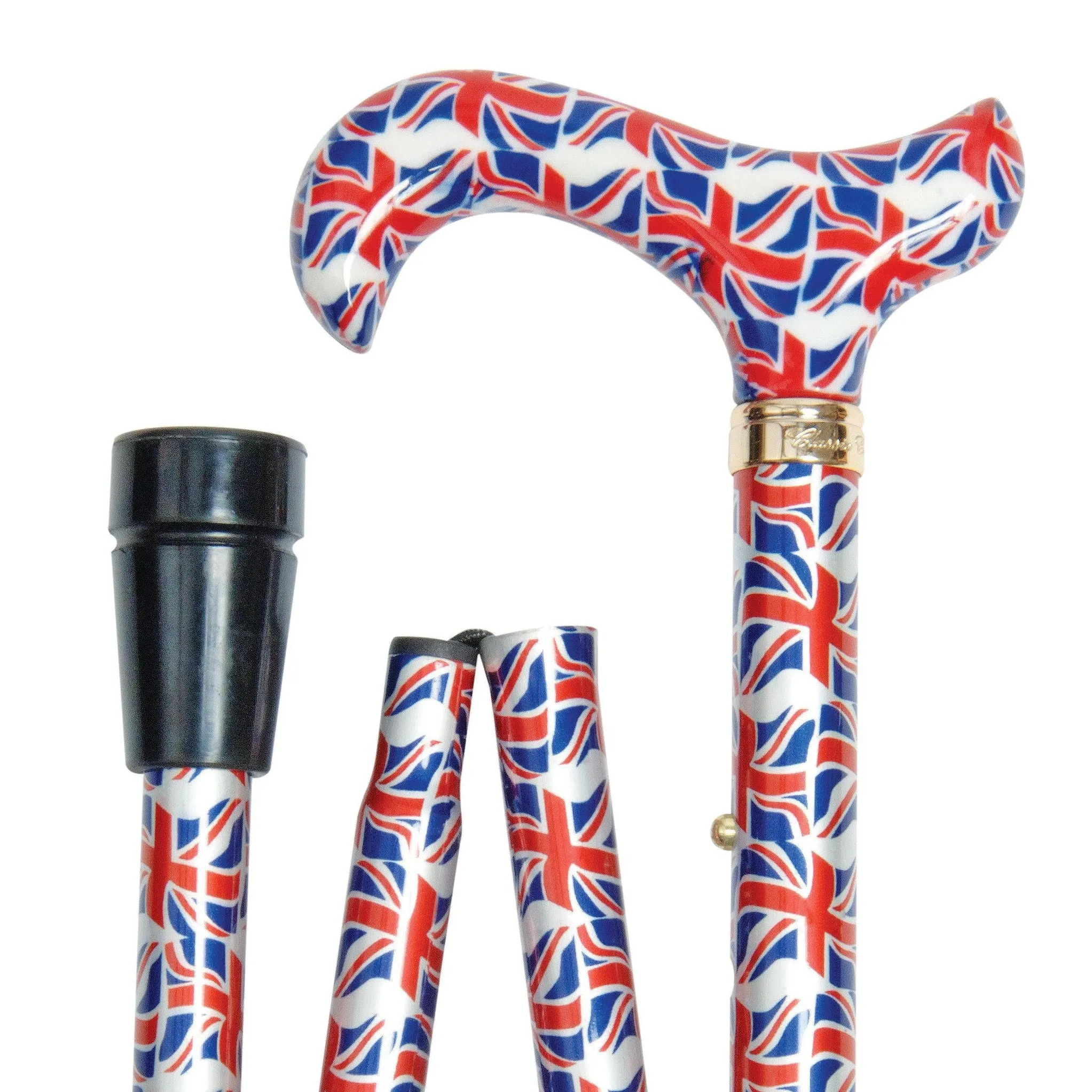 Classic Canes Slimline Folding Derby Cane Union Jack