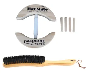 Deluxe Hat Stretcher Stand - Hat Brush Bundle