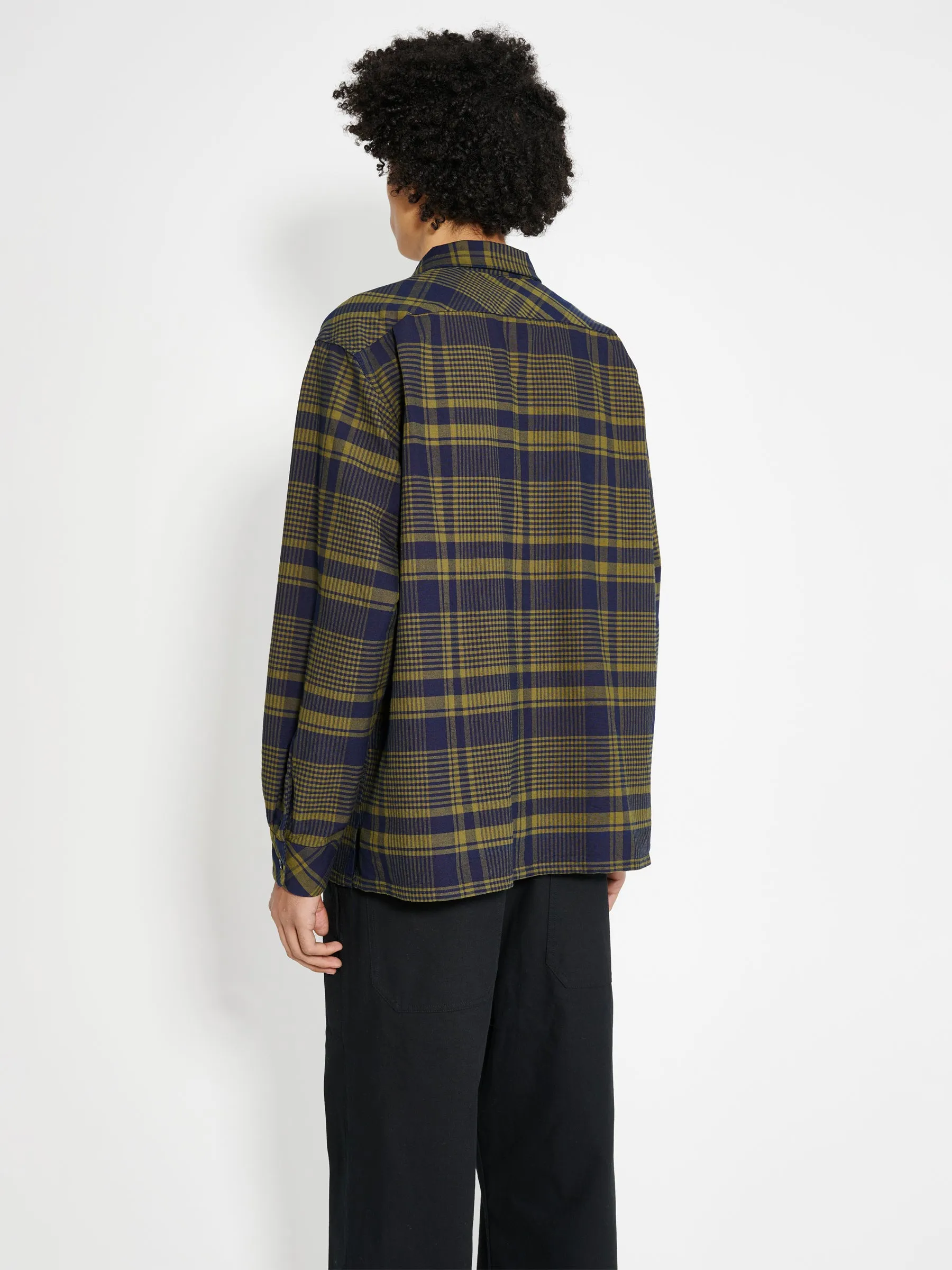 Engineered Garments Classic Shirt Navy / Olive Cotton Plaid