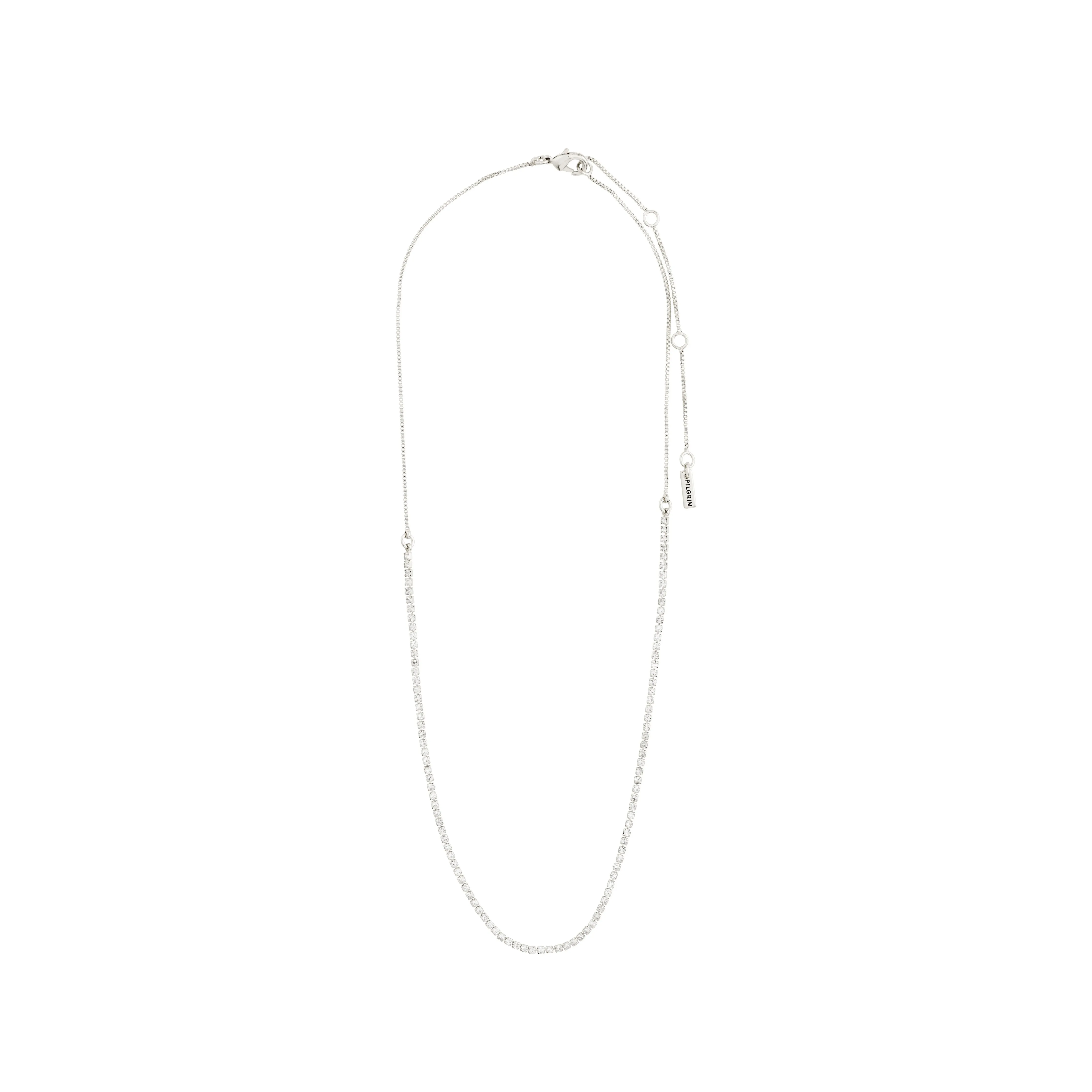 FRIENDS crystal chain necklace silver-plated