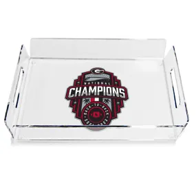 Georgia Bulldogs - 2022 National Champions Shield Decorative Serving Tray