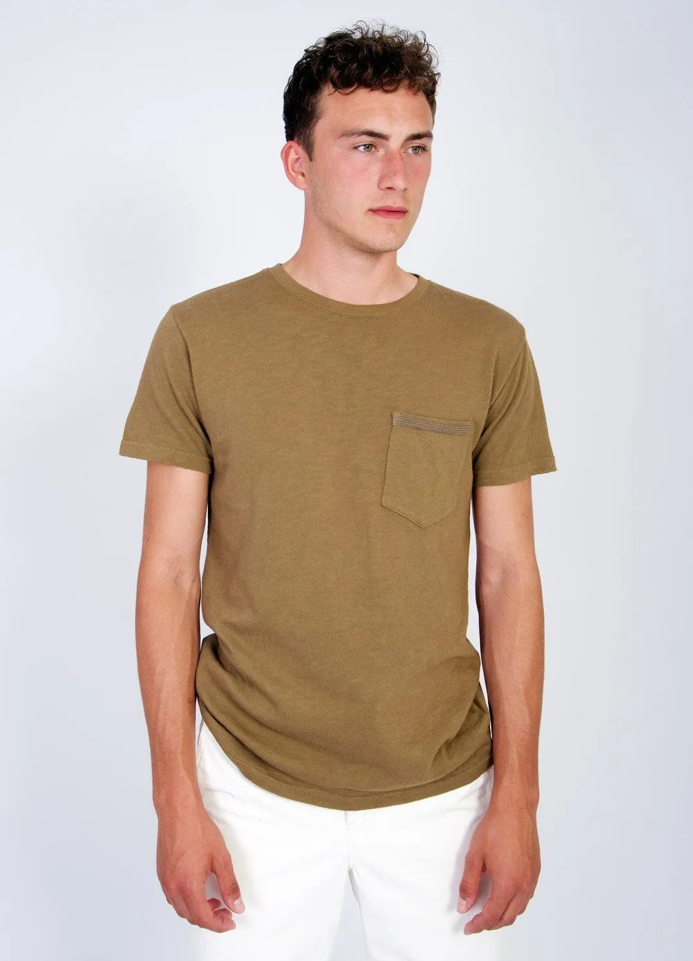 JAMES | Slub Yarn Pocket T| Khaki