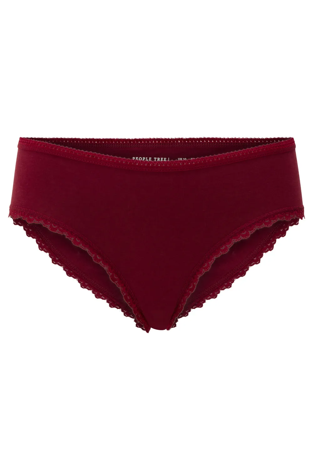 Lace Hipster Underwear in Burgundy