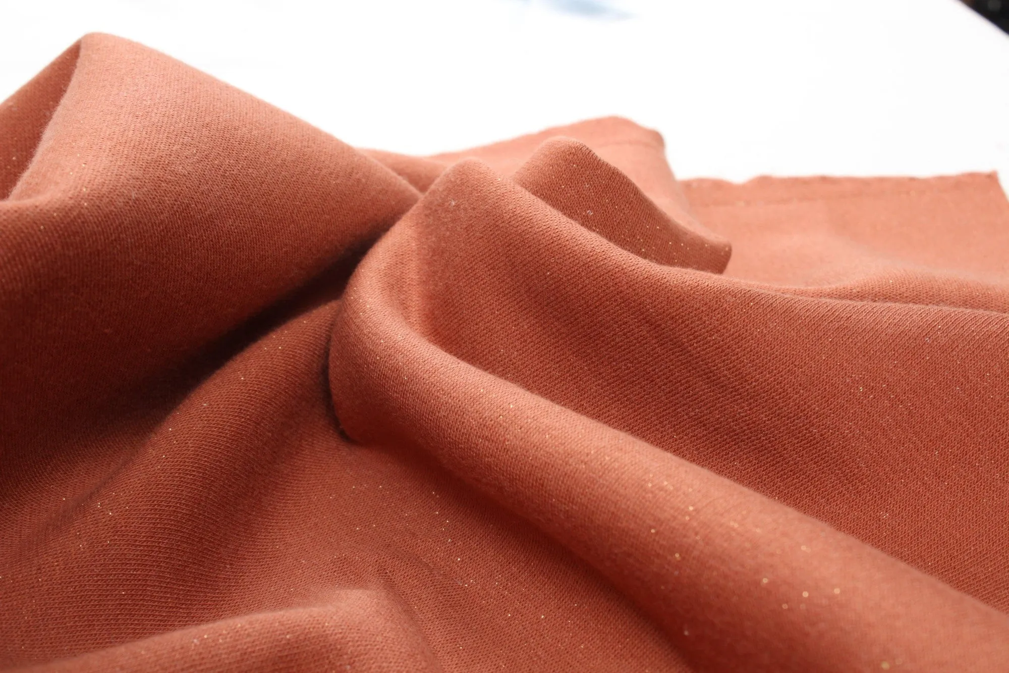 Lurex Brushed Fleece - Cotton Blend Stretch - 8 Colors Available