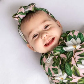 Magnolia Bamboo Swaddle   Headband Set