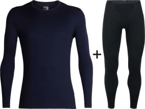 Men's Icebreaker Merino 200 Oasis Crew Base Layer COMBO