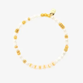 Mental Health Awareness Exhale Bead Stretch Bracelet