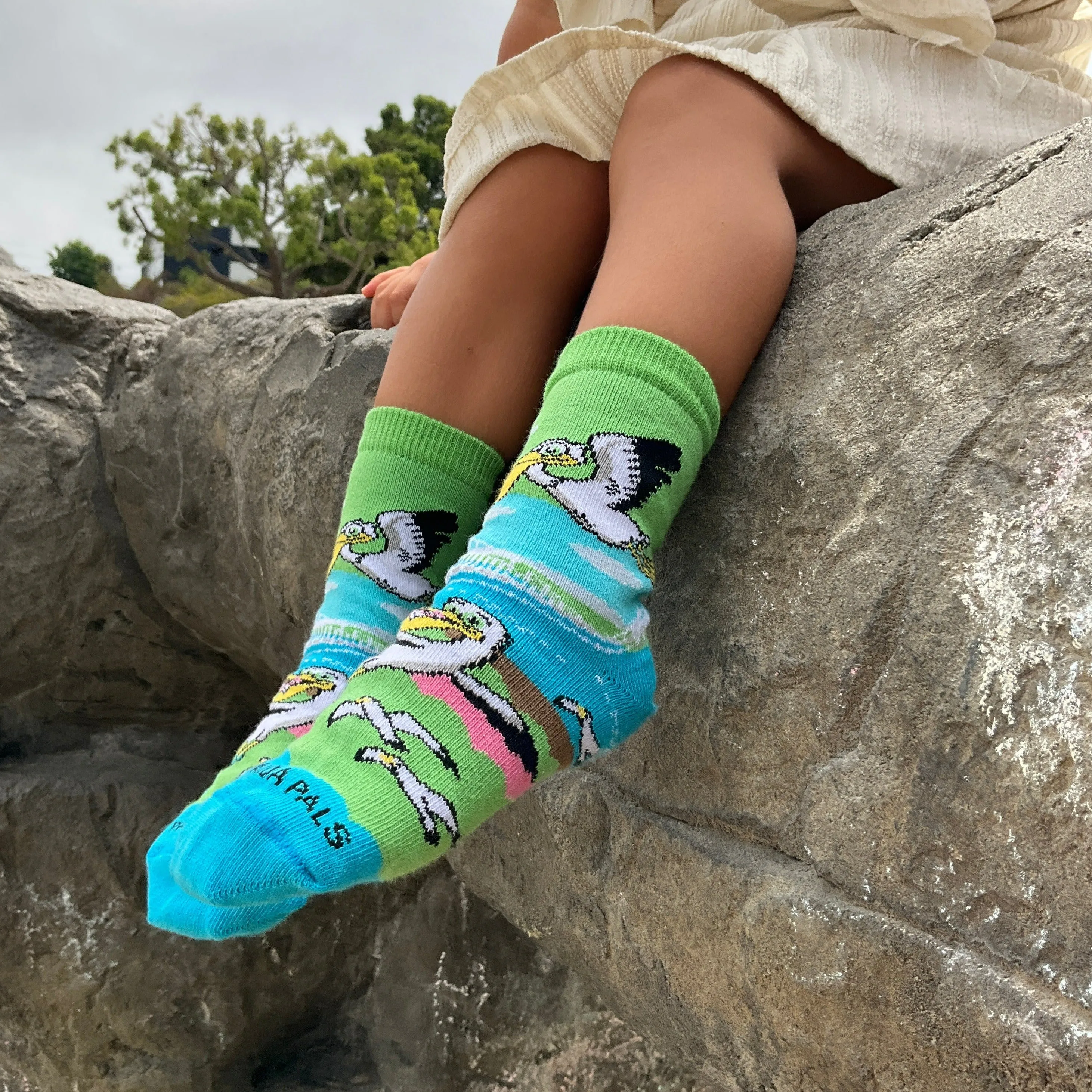 Pelican Flying Over The Bridge Sock (Ages 3-7) from the Sock Panda