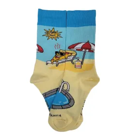 Pizza Baking in the Sun Socks from the Sock Panda (Adult Small -  Shoe Sizes 2-5)