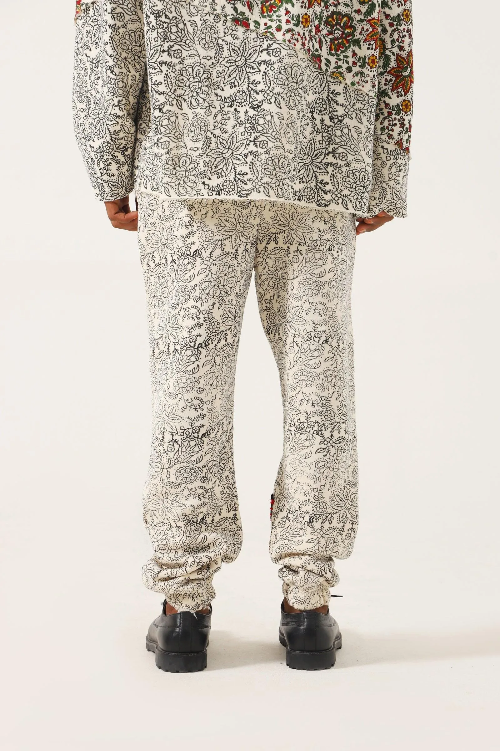 "PARADOX" BLOCK PRINT SWEATPANTS