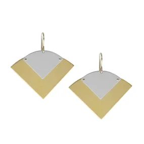 Zina Kao Riveted Layered Fan Earrings